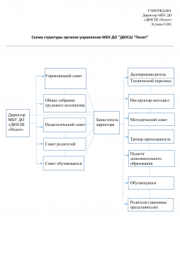 Структура МБУ ДО ДЮСШ Полет Схема